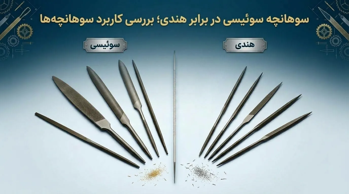 مقاله سوهانچه سوئیسی در برابر هندی؛ بررسی کاربرد سوهانچه‌ها وبلاگ مجموعه ابزار نوین